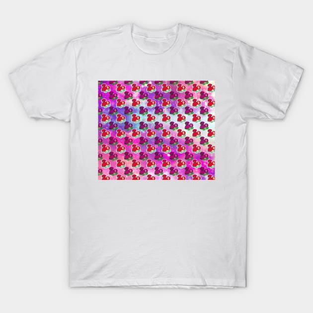 Space Strawberry Pattern T-Shirt by saradaboru